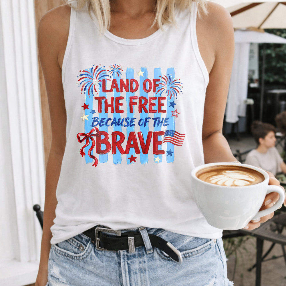 Land Of The Free Because Of The Brave Women's Tank Top