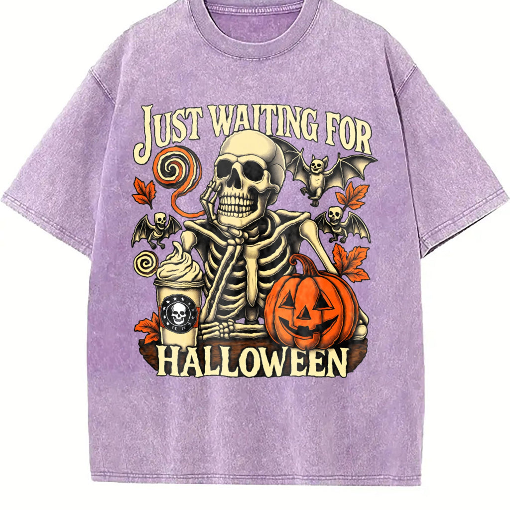 Just Waiting For Halloween Vintage Washed T-Shirt product image 6
