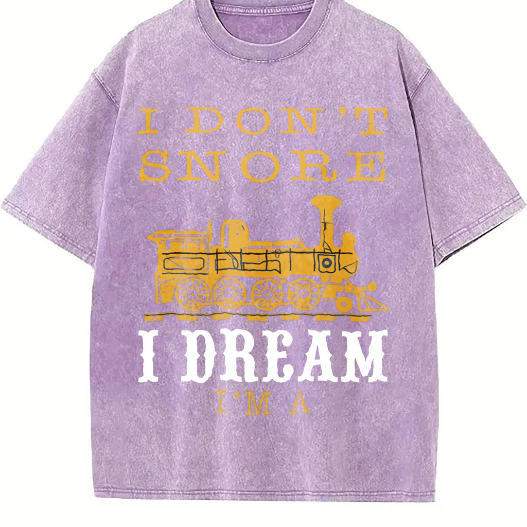 I Don't Snore I Dream I'm A Train Vintage Washed T-Shirt product image 6