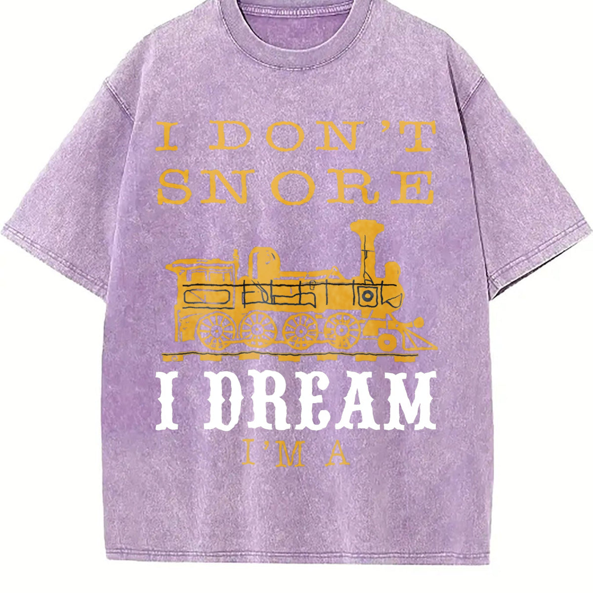 I Don't Snore I Dream I'm A Train Vintage Washed T-Shirt product image 6