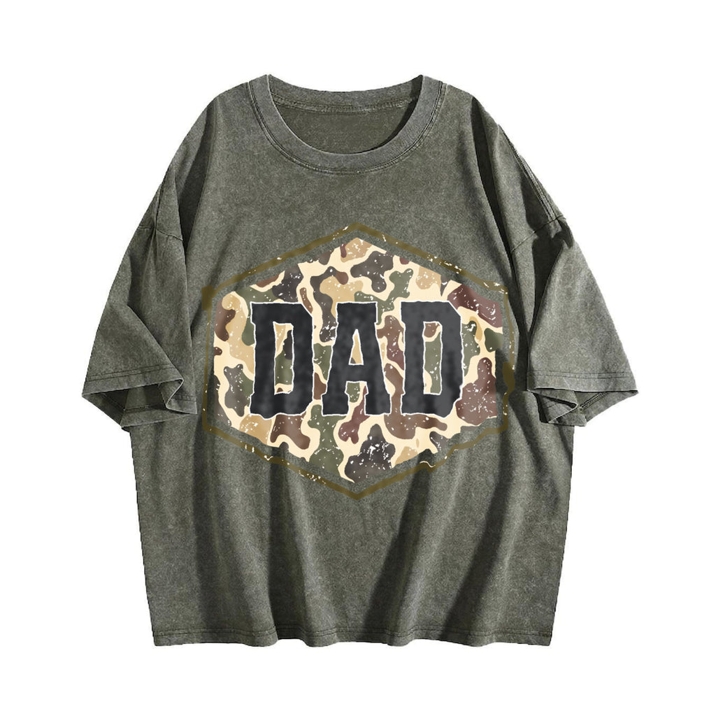 Camouflage Dad Vintage Washed T-Shirt product image 4