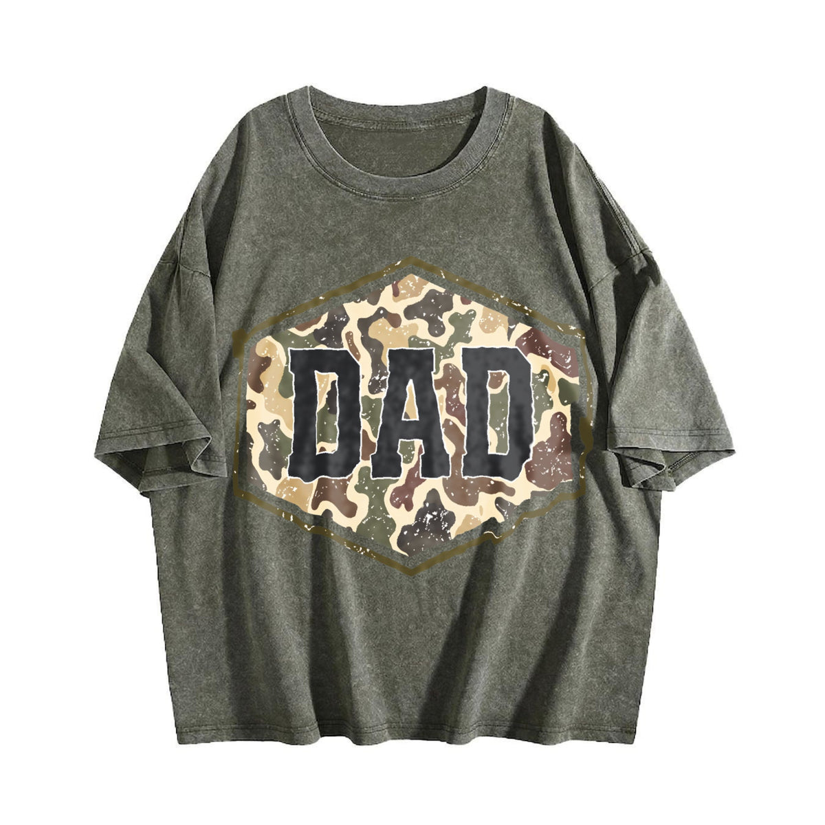 Camouflage Dad Vintage Washed T-Shirt product image 4