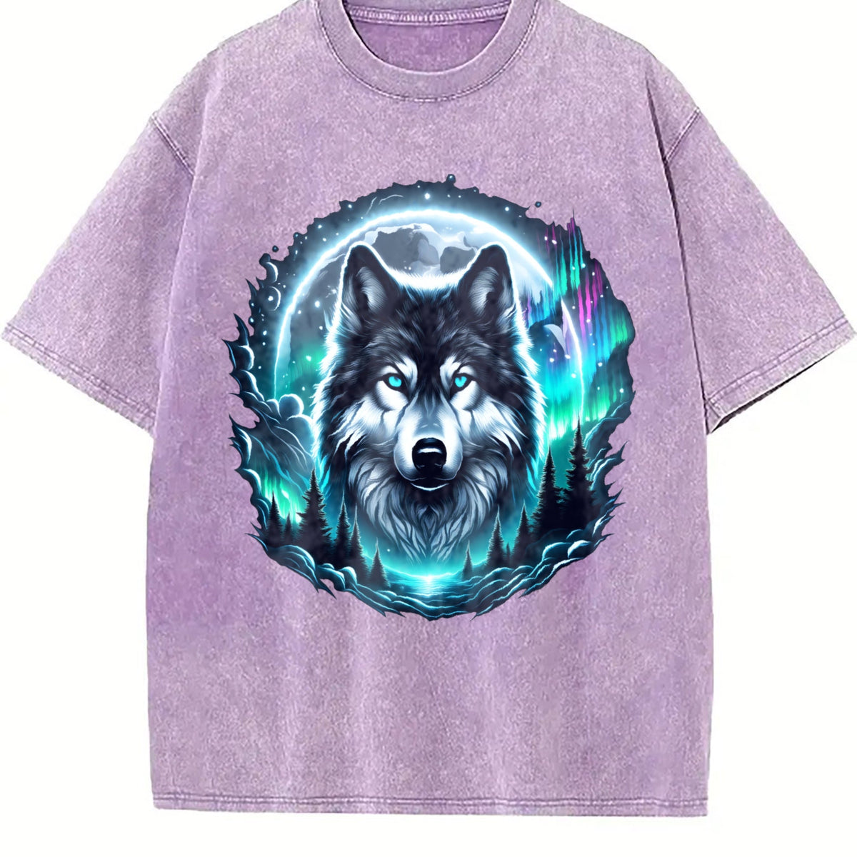 Wolf At The Moon Vintage Washed T-Shirt product image 6