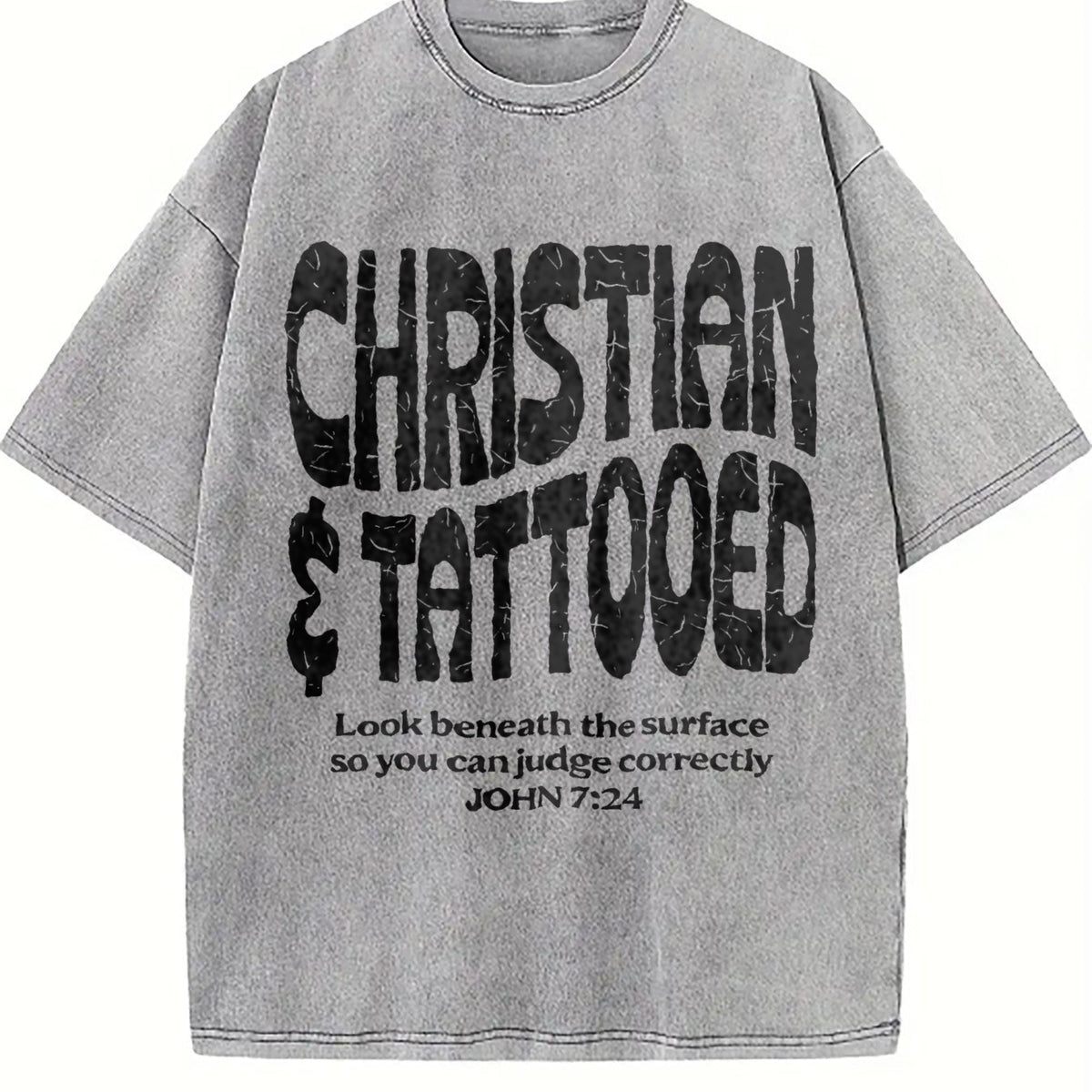 Christian & Tattooed John 7:24 Bold Art Vintage Washed product image 5