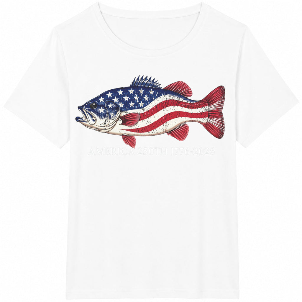 Fishing 4th Of July Cotton T-Shirt product image 2