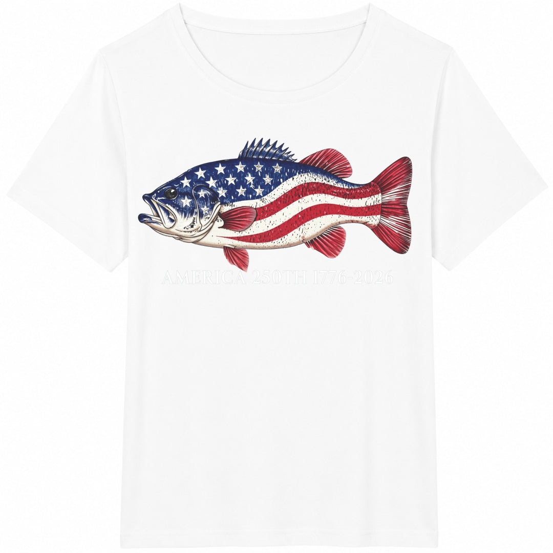 Fishing 4th Of July Cotton T-Shirt product image 2
