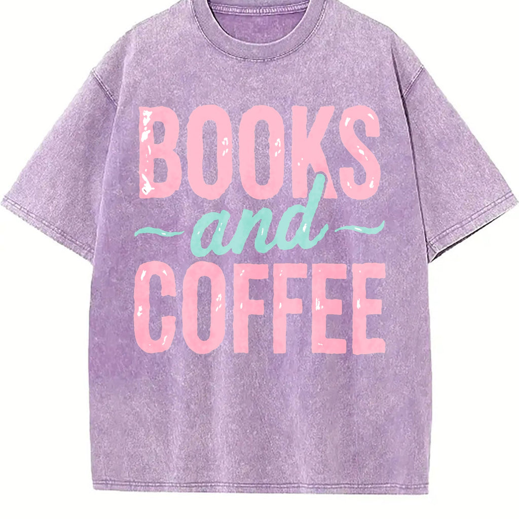 Book & Coffee Vintage Washed T-Shirt product image 6
