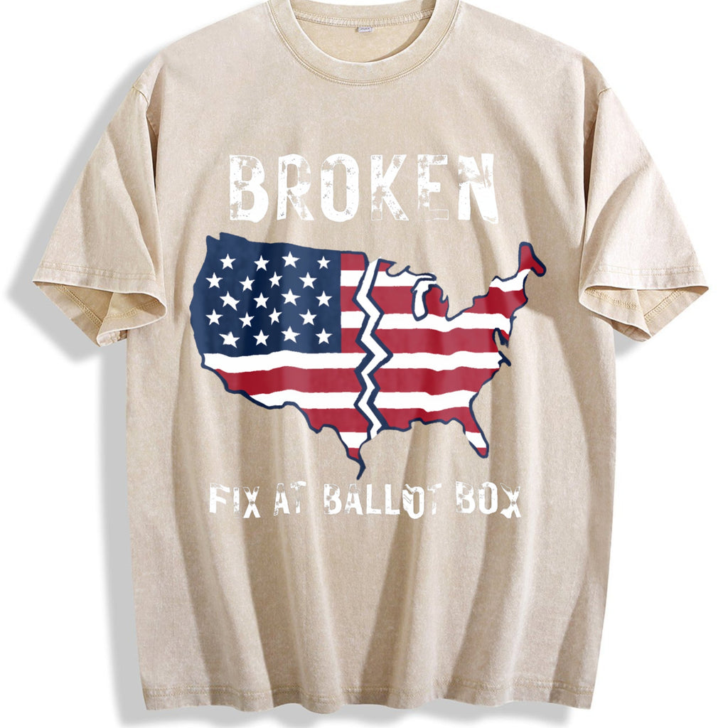 America Is Broken Fix At Ballot Vintage Washed T-Shirt product image 1