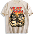 Velvet Pawz Cat Rock Band Vintage Washed T-Shirt product image 1