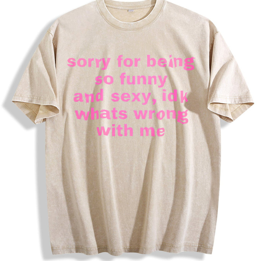 Sorry For Being So Funny And Sexy Vintage Washed T-Shirt product image 1