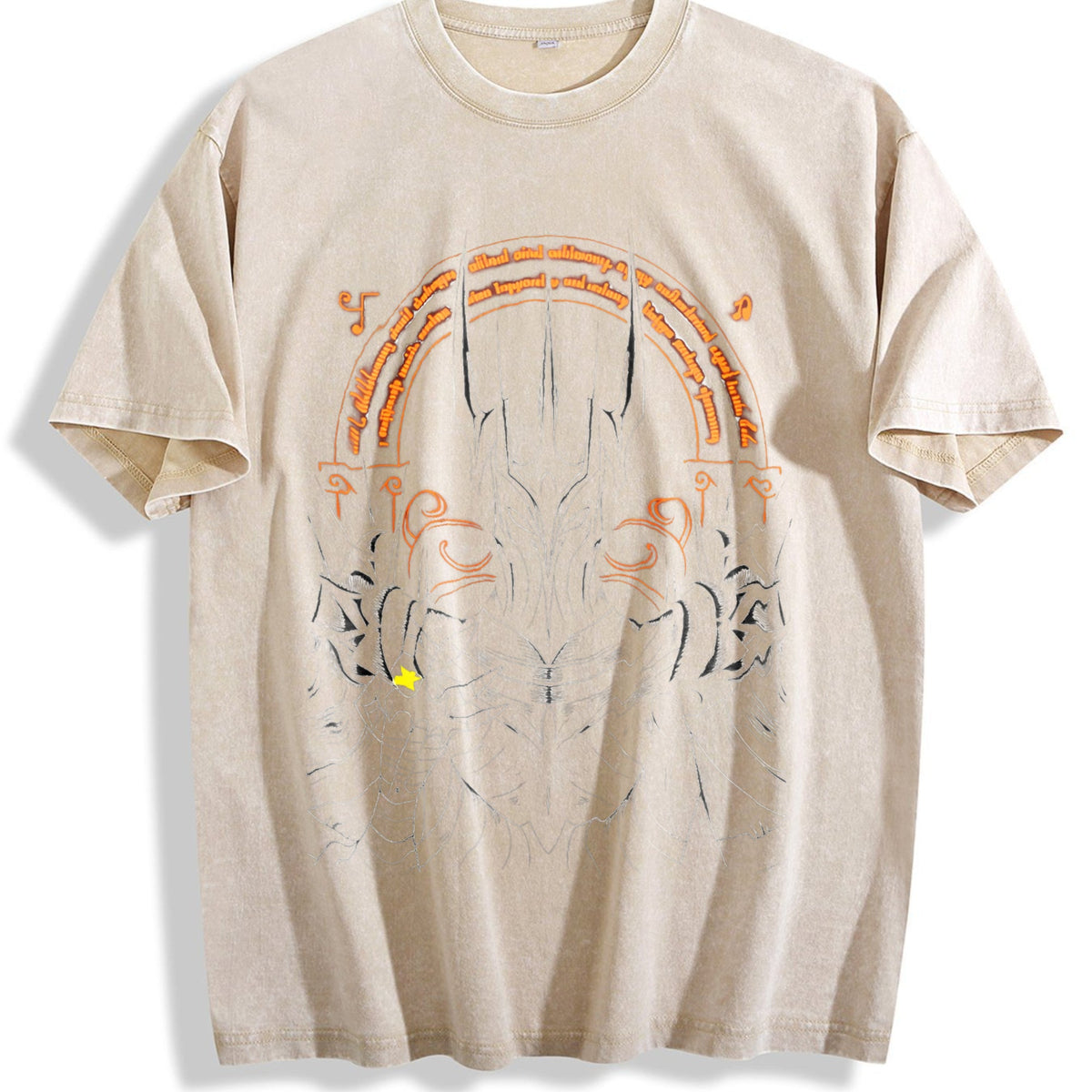 Black The Lord Of Rings Vintage Washed T-Shirt product image 1