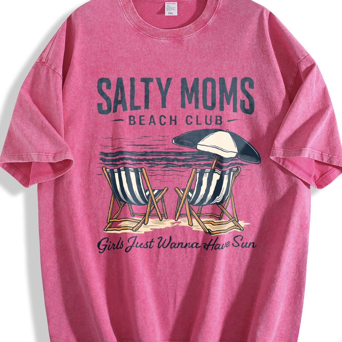 Salty Moms Beach Club Vintage Washed T-Shirt product image 7