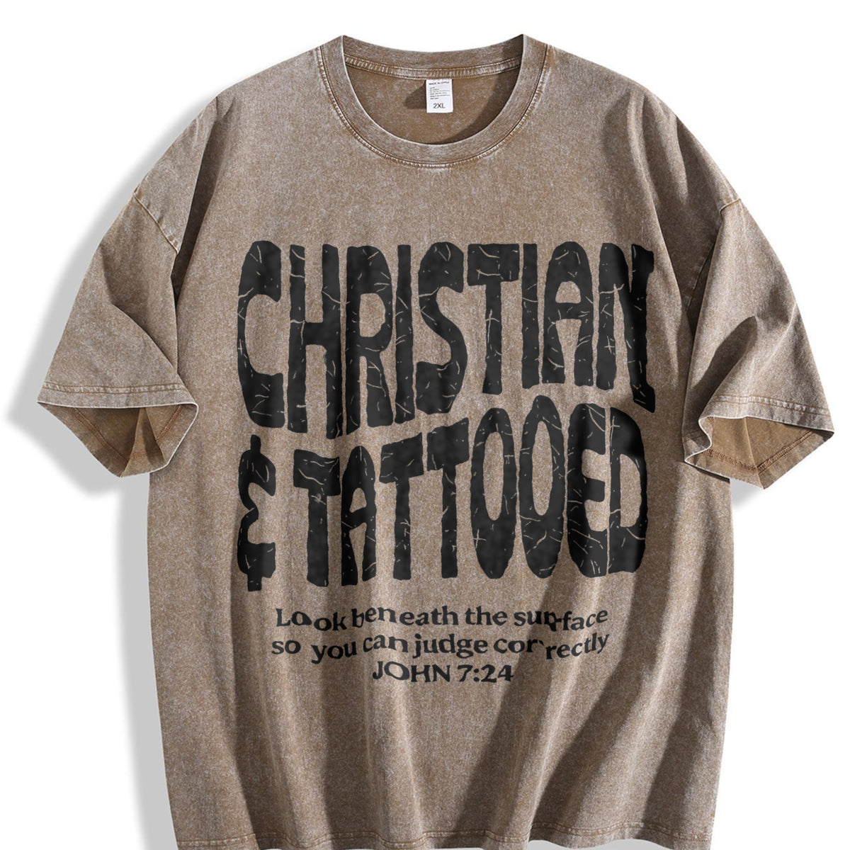 Christian & Tattooed John 7:24 Bold Art Vintage Washed product image 3