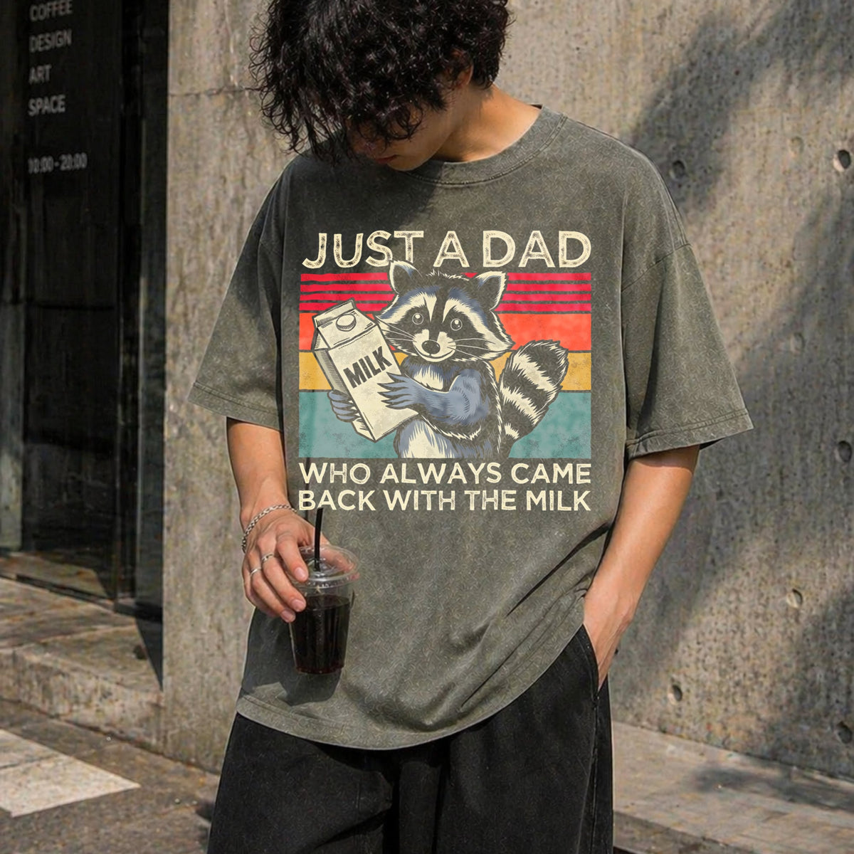 Just A Dad Who Always Came Back With The Milk Vintage product image 4