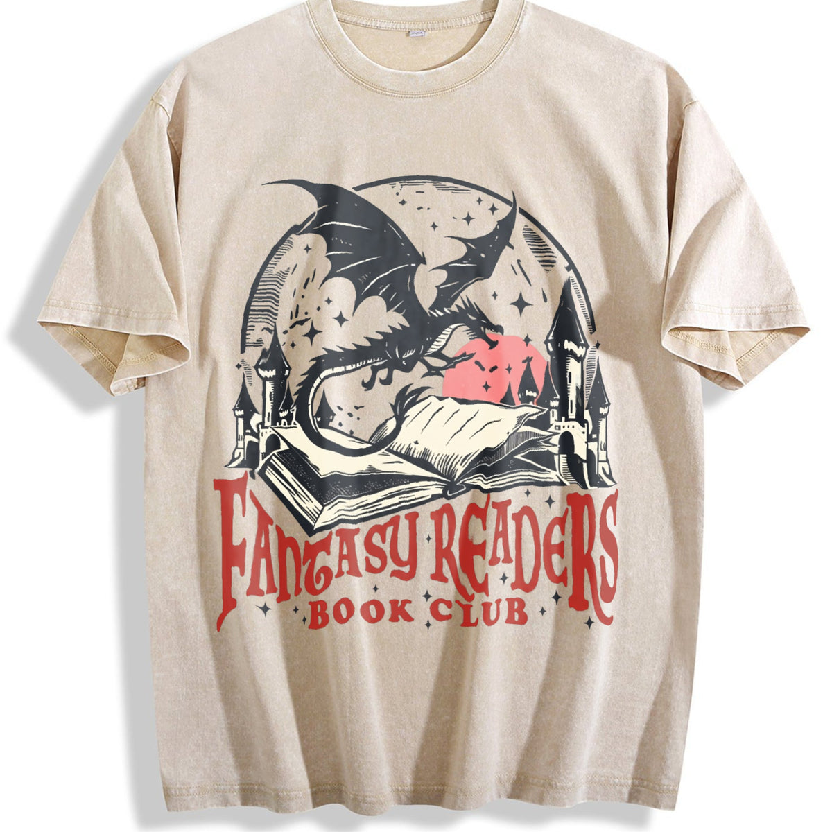 Fantasy Readers Book Club 90s Vintage Washed T-Shirt product image 1
