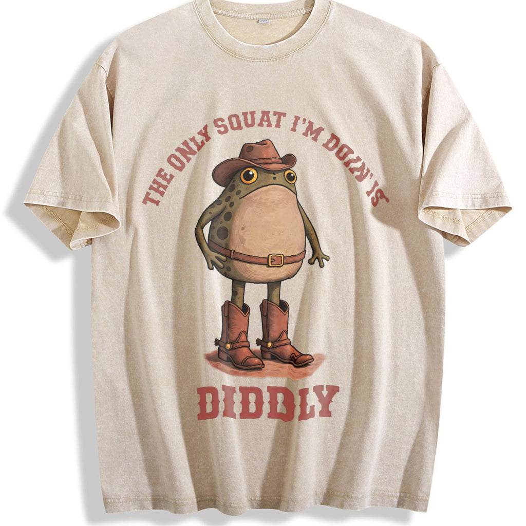 Only Squat I'm Doin' Is Diddly Vintage Washed T-Shirt product image 1