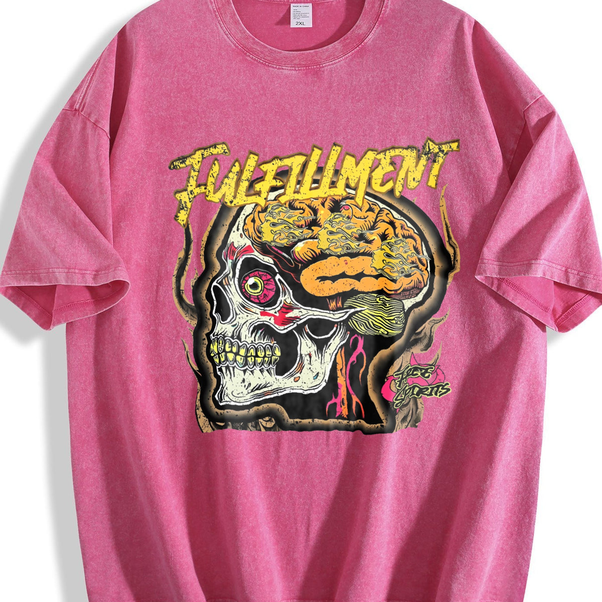 Skull Brain Vintage Washed T-Shirt product image 7