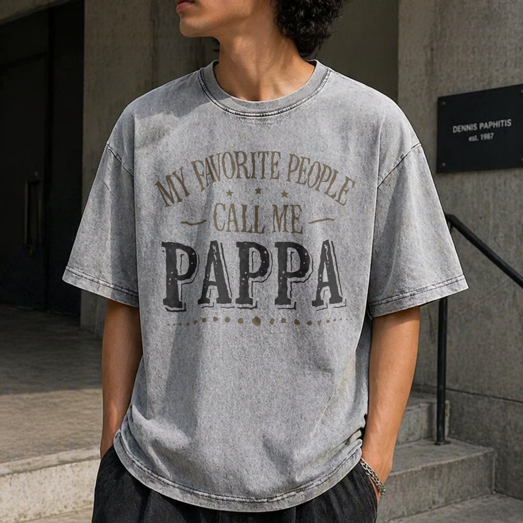 My Favorite People Call Me Papa Vintage Washed T-Shirt product image 12