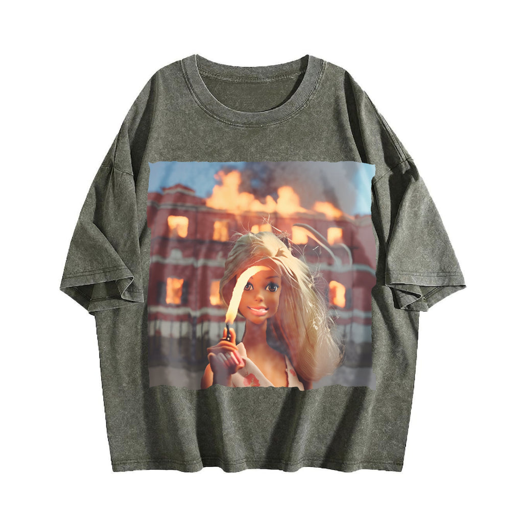 Doll and Burning House Vintage Washed T-Shirt product image 4