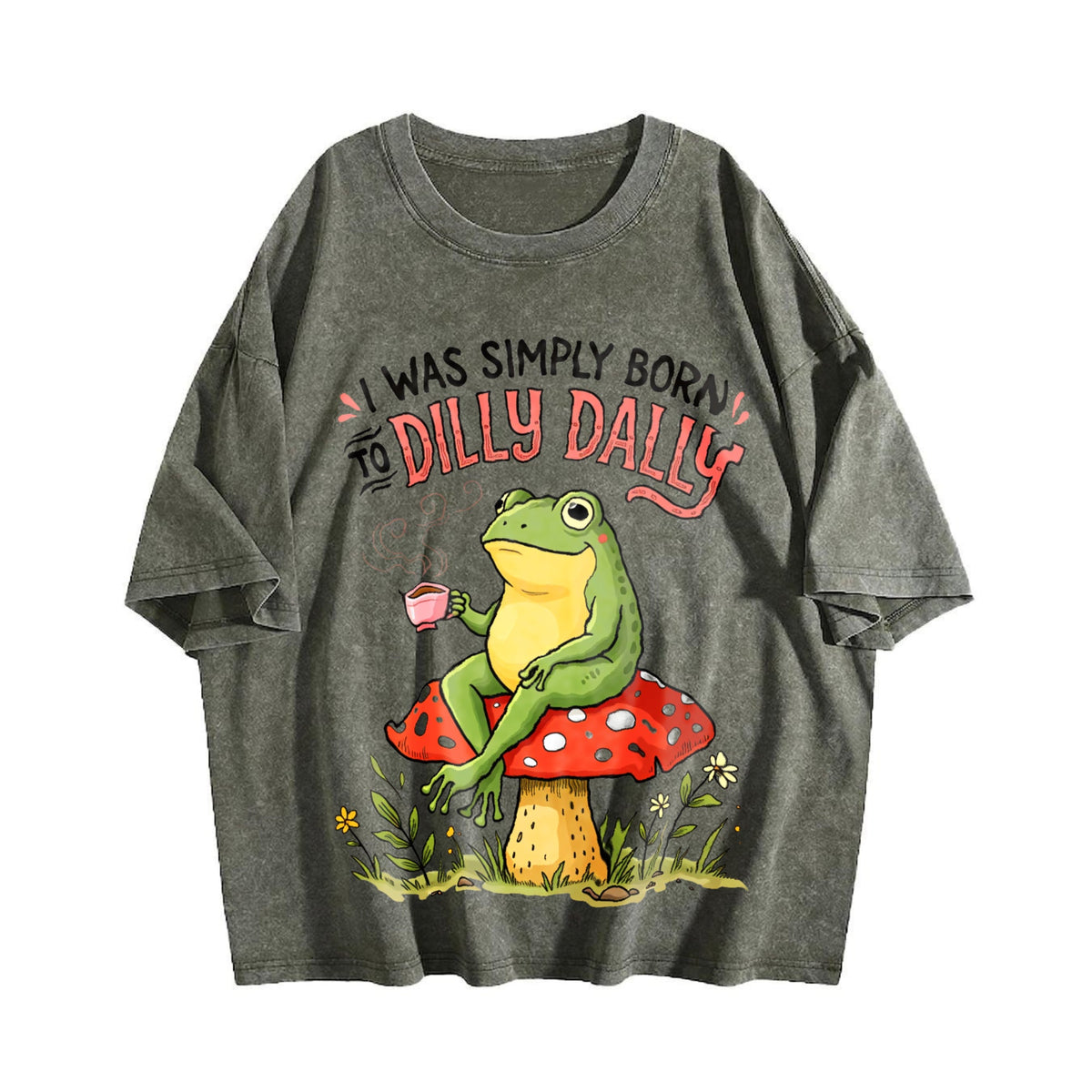I Was Simply Born To Dilly Dally Vintage Washed T-Shirt product image 4