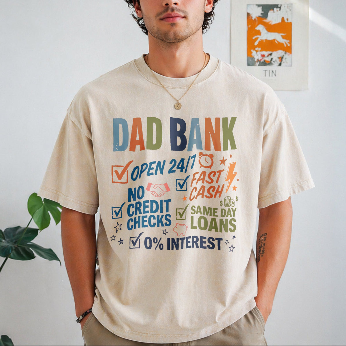 Dad Bank Vintage Washed T-Shirt product image 1