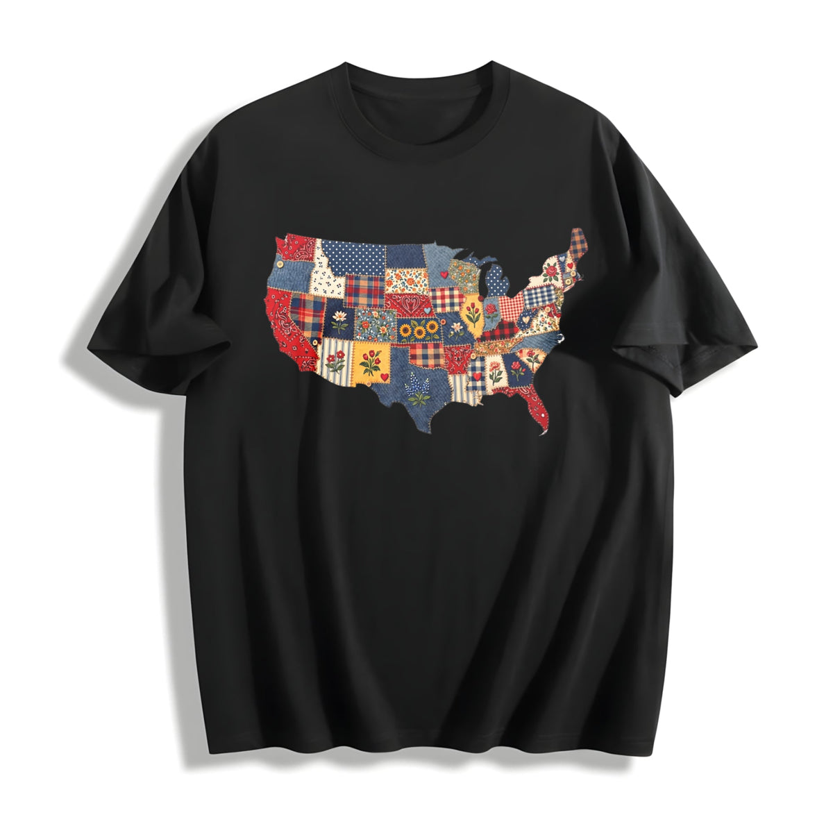 Patchwork USA Cotton T-Shirt product image 1