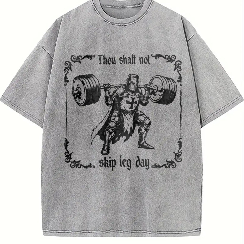 Thou Shalt Not Skip Leg Day Vintage Washed T-Shirt product image 5