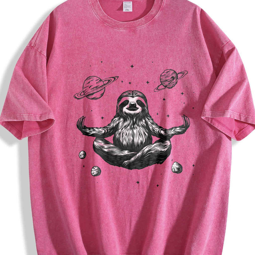Funny Sloth In A Zen Meditation Vintage Washed T-Shirt product image 7
