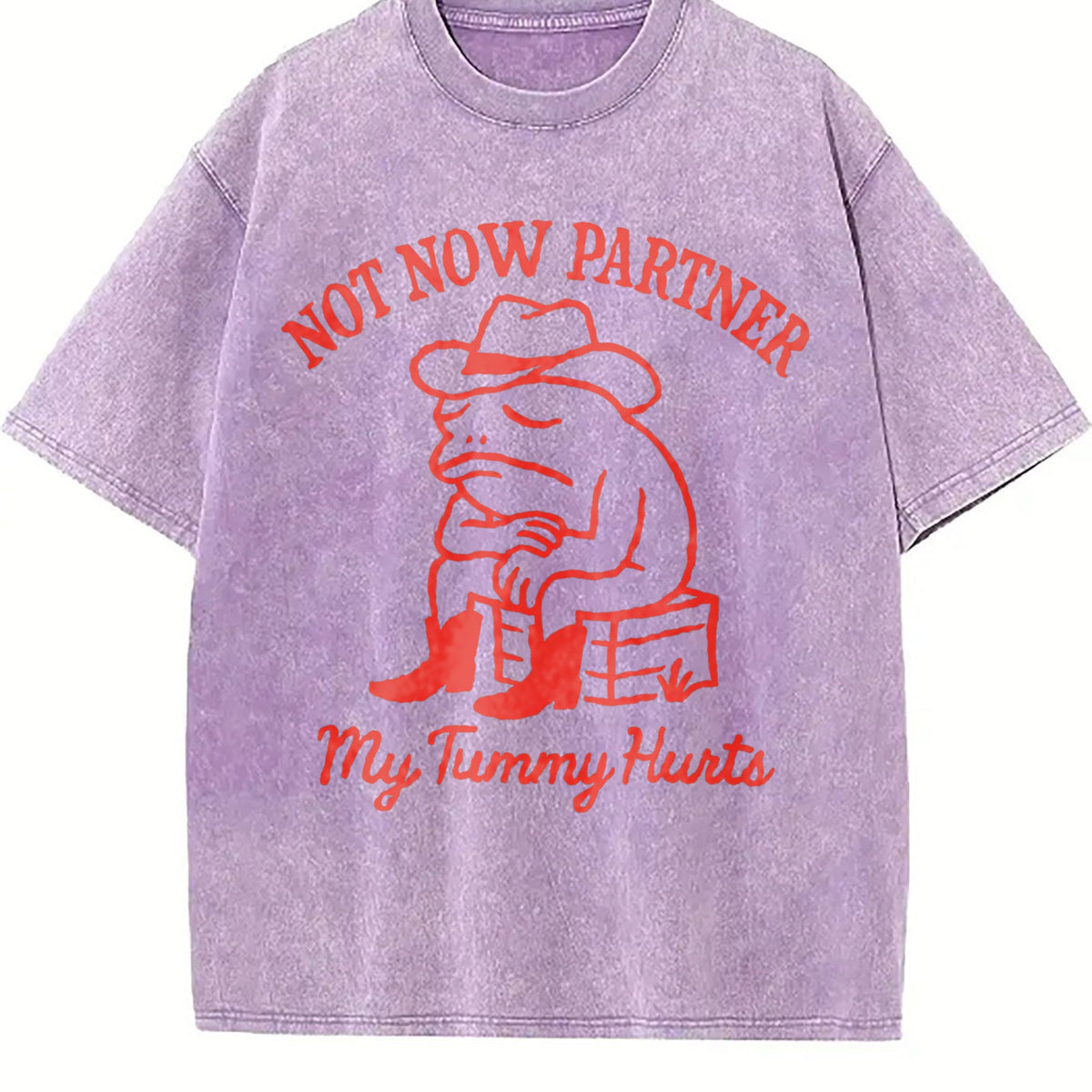 Not Now Partner My Tummy Hurts Vintage Washed T-Shirt product image 6