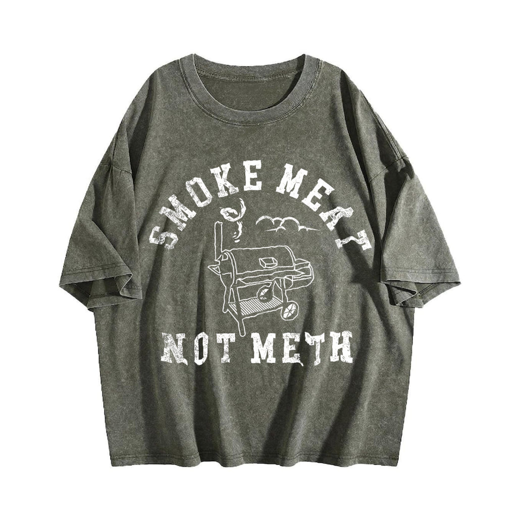 Smoke Meat Not Meth Funny Barbeque Cooking Grilling Vintage product image 4
