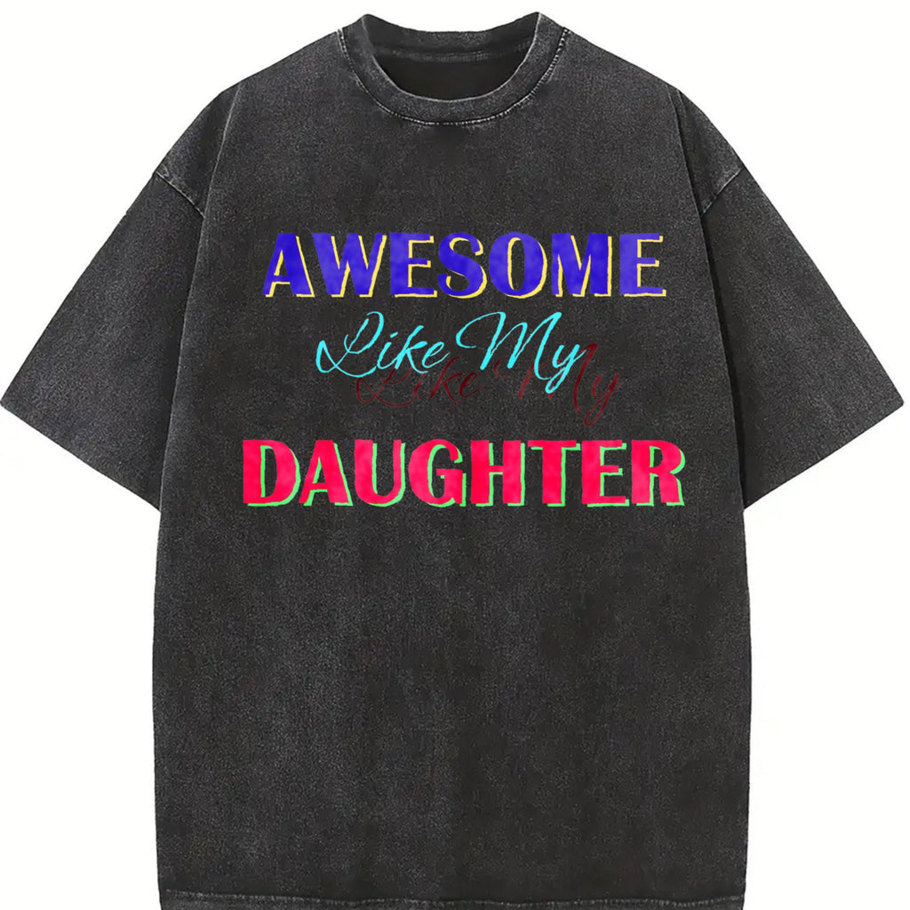 Awesome Like My Daughter Vintage Washed T-Shirt product image 2