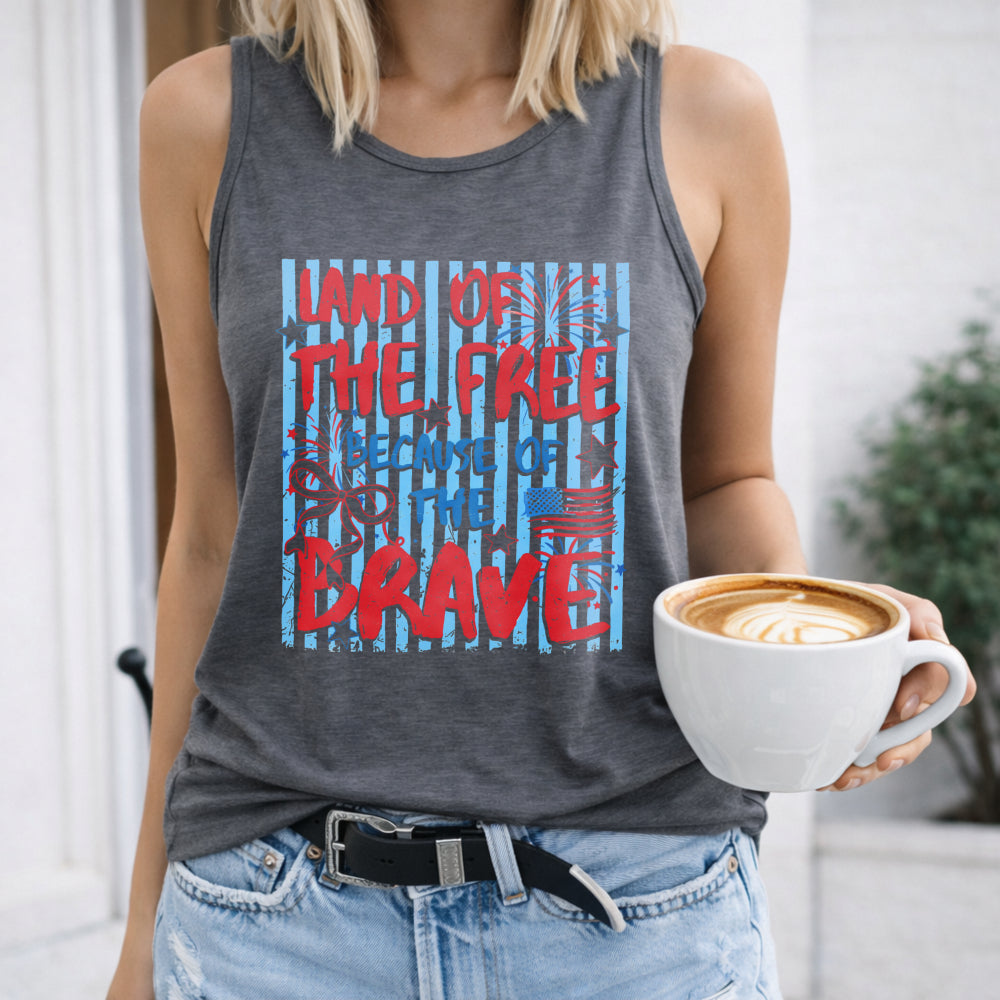 Land Of The Free Because Of The Brave Women's Tank Top