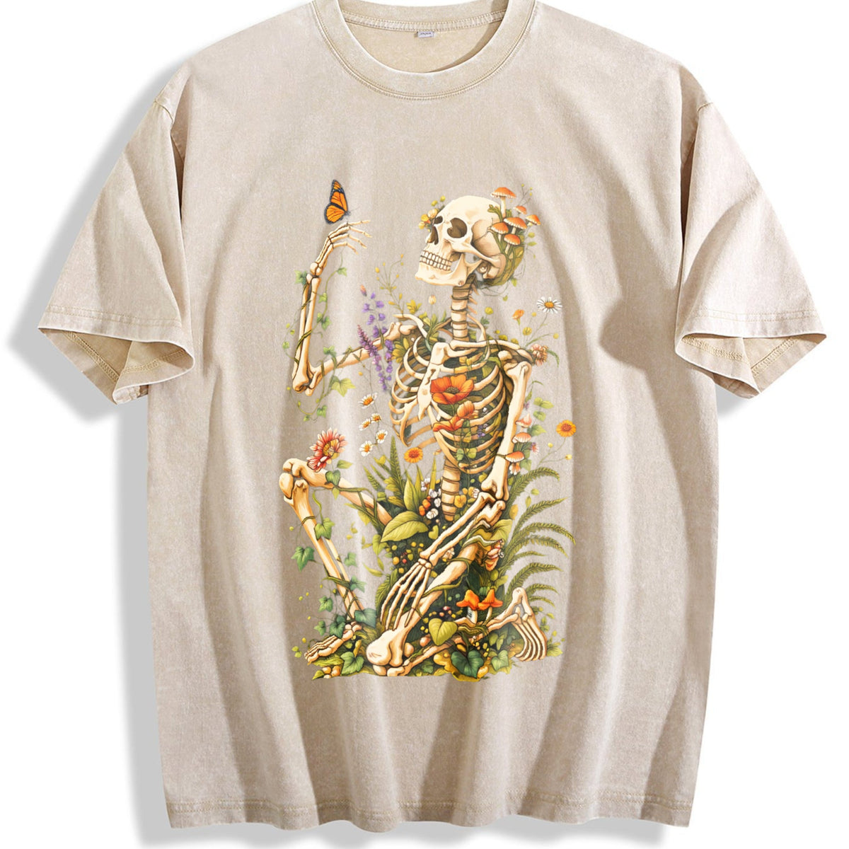 Botanical Skeleton Vintage Washed T-Shirt product image 1