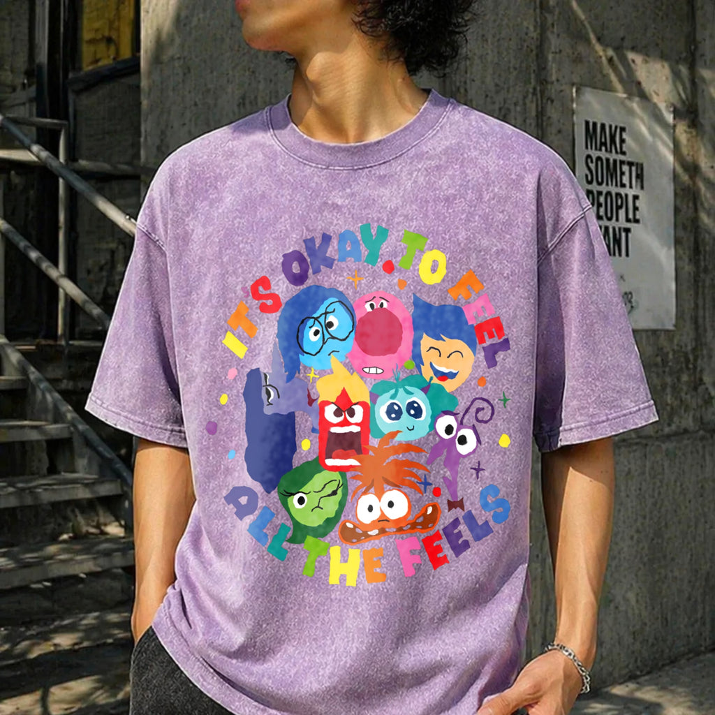 It's Okay To Feel All The Feels Vintage Washed T-Shirt product image 6