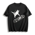 Skateboarding Cat Cotton T-Shirt product image 1