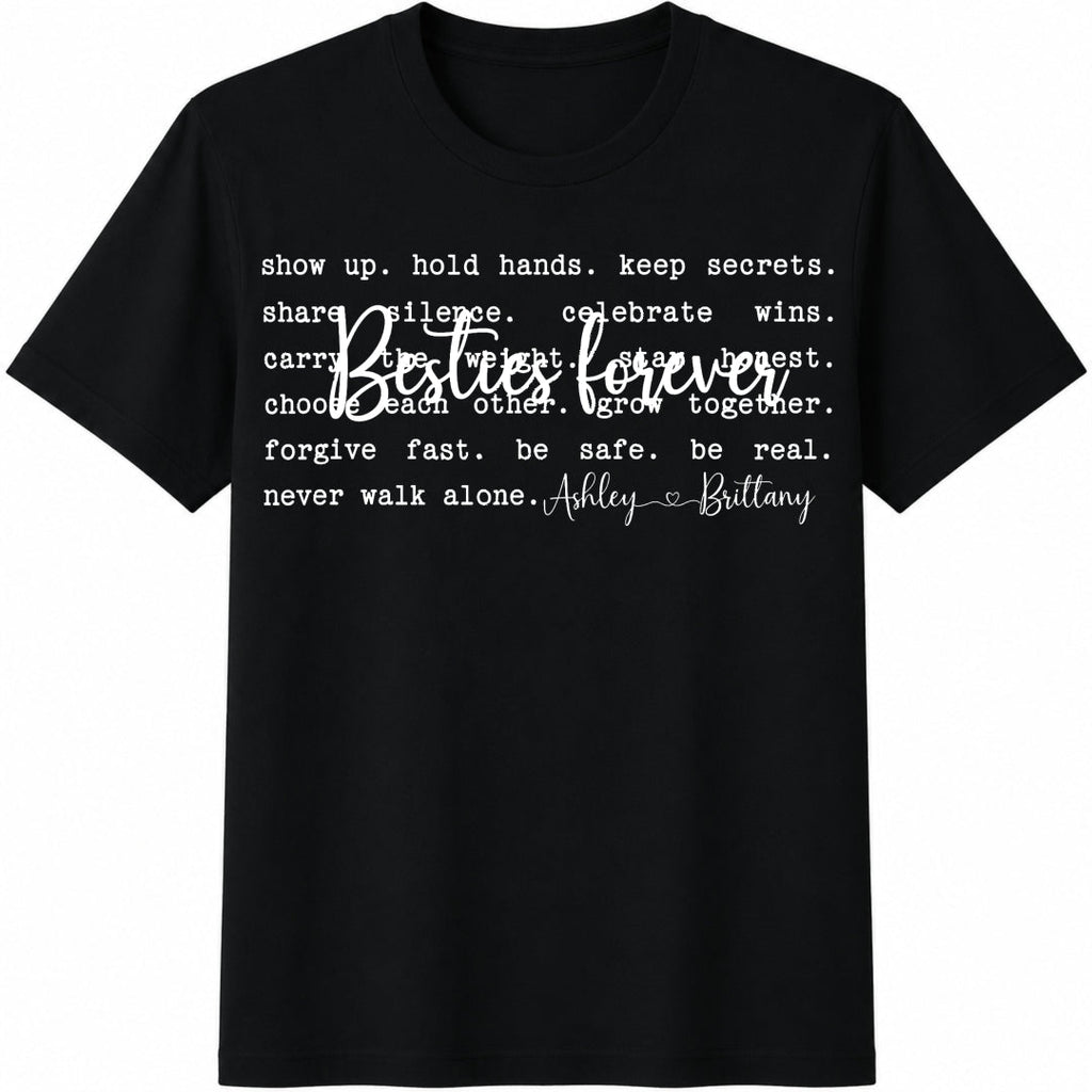 Besties' Names Cotton T-Shirt product image 1