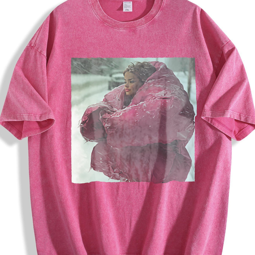 Doll Wrapped in a Pink Blanket Vintage Washed T-Shirt