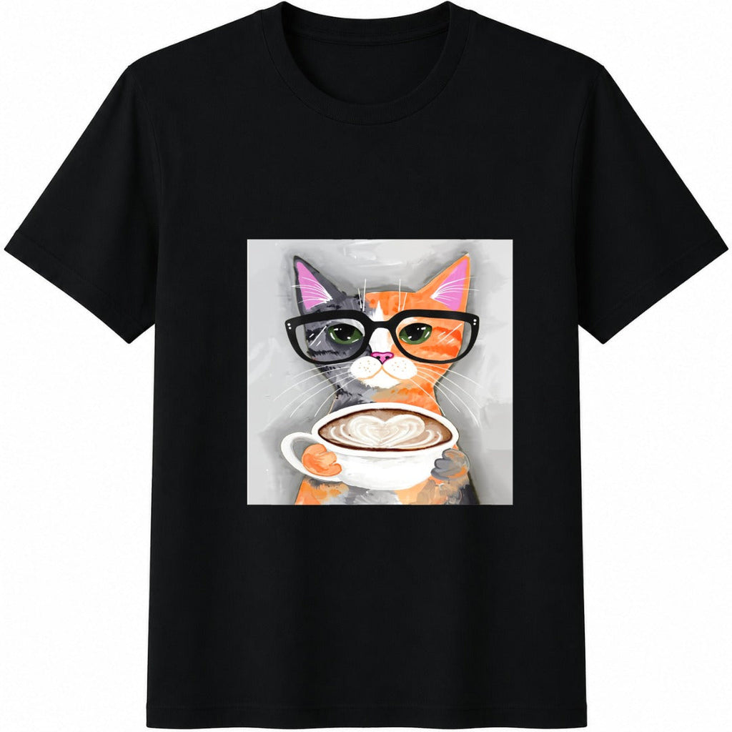Cat Love Black White Cats Cotton T-Shirt product image 1