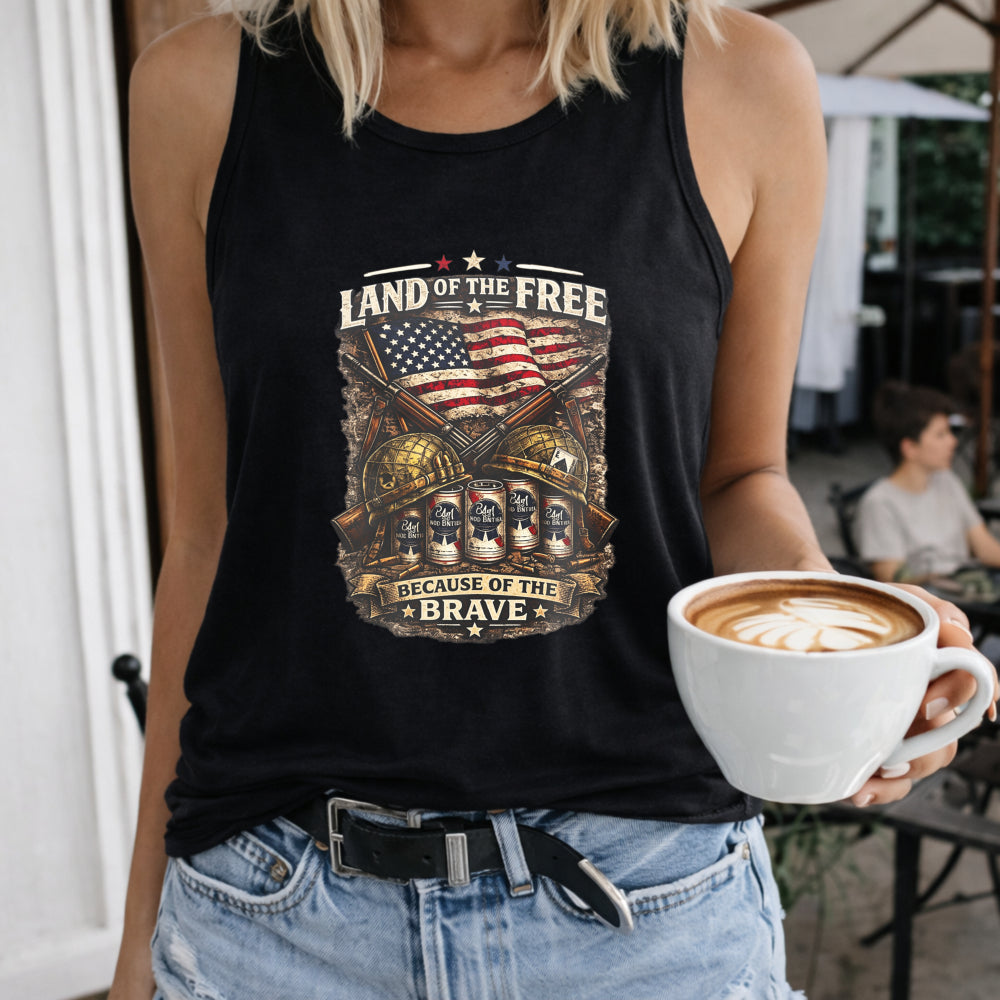 Land Of The Free Because Of The Brave Women's Tank Top