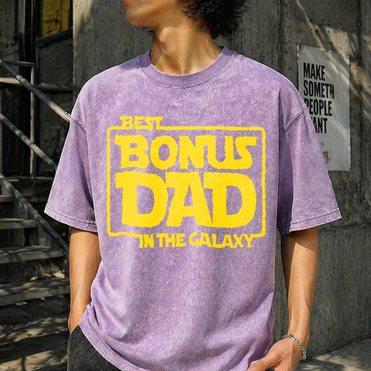 Best Bonus Dad In The Galaxy Vintage Washed T-Shirt product image 6