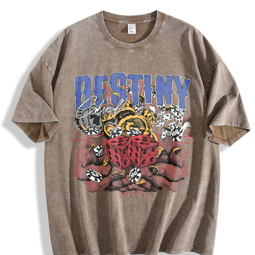 Destiny Club Casino Dice White Vintage Washed T-Shirt product image 3