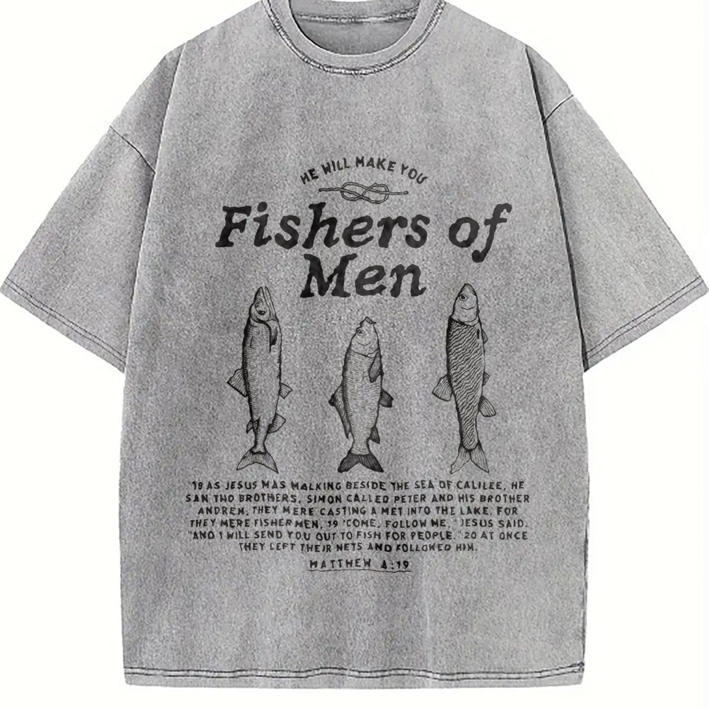 Fishers Of Christian - Vibrant Summer Vintage Washed T-Shirt product image 5