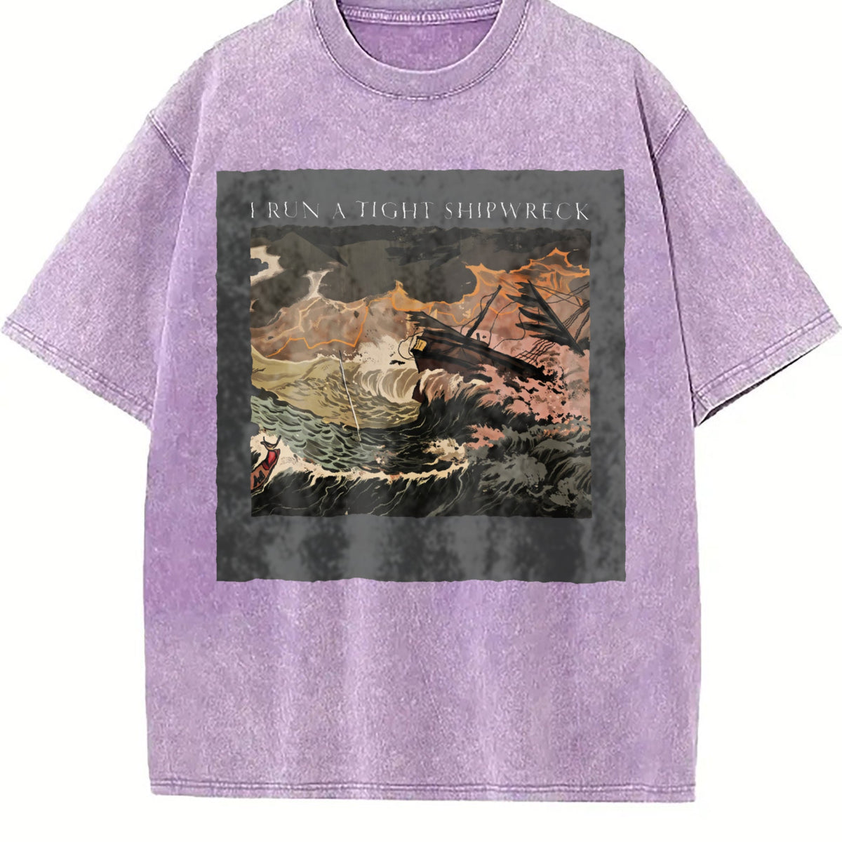 I Run a Tight Shipwreck Vintage Washed T-Shirt product image 6