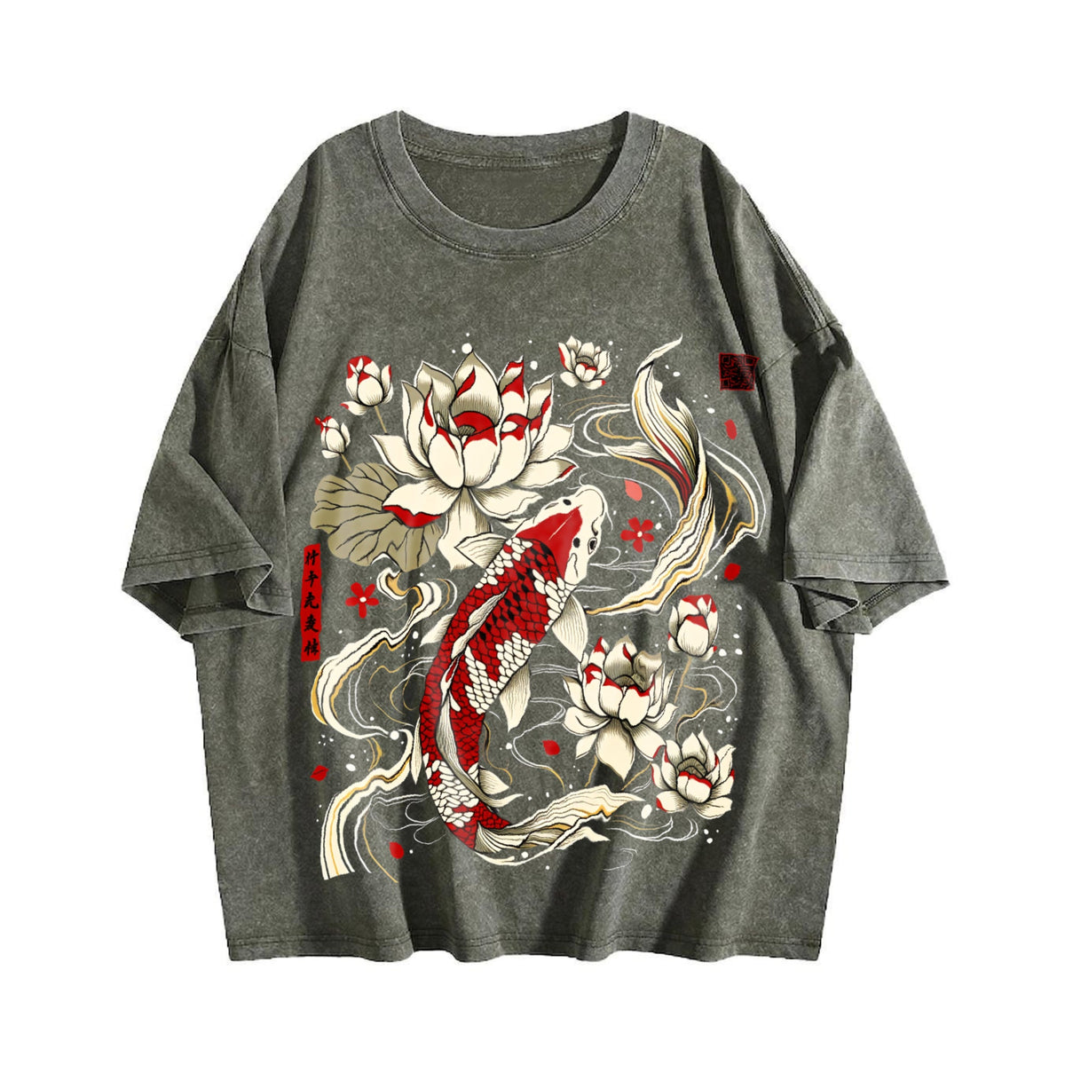 Explorer And Grunge Vibes: Vibrant Red Koi Fish Vintage product image 4