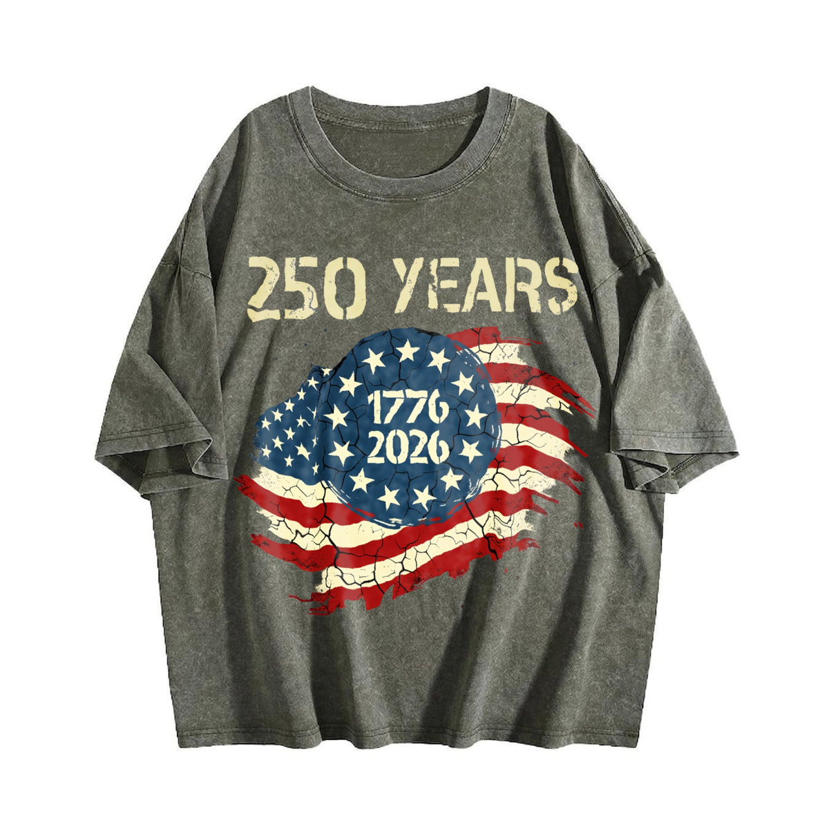 250 Years 1776-2026 Vintage Washed T-Shirt product image 4