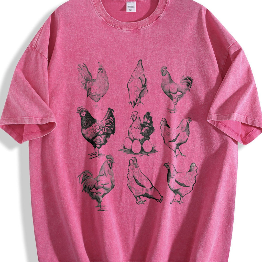 Chickens 1990s Vintage Washed T-Shirt product image 7