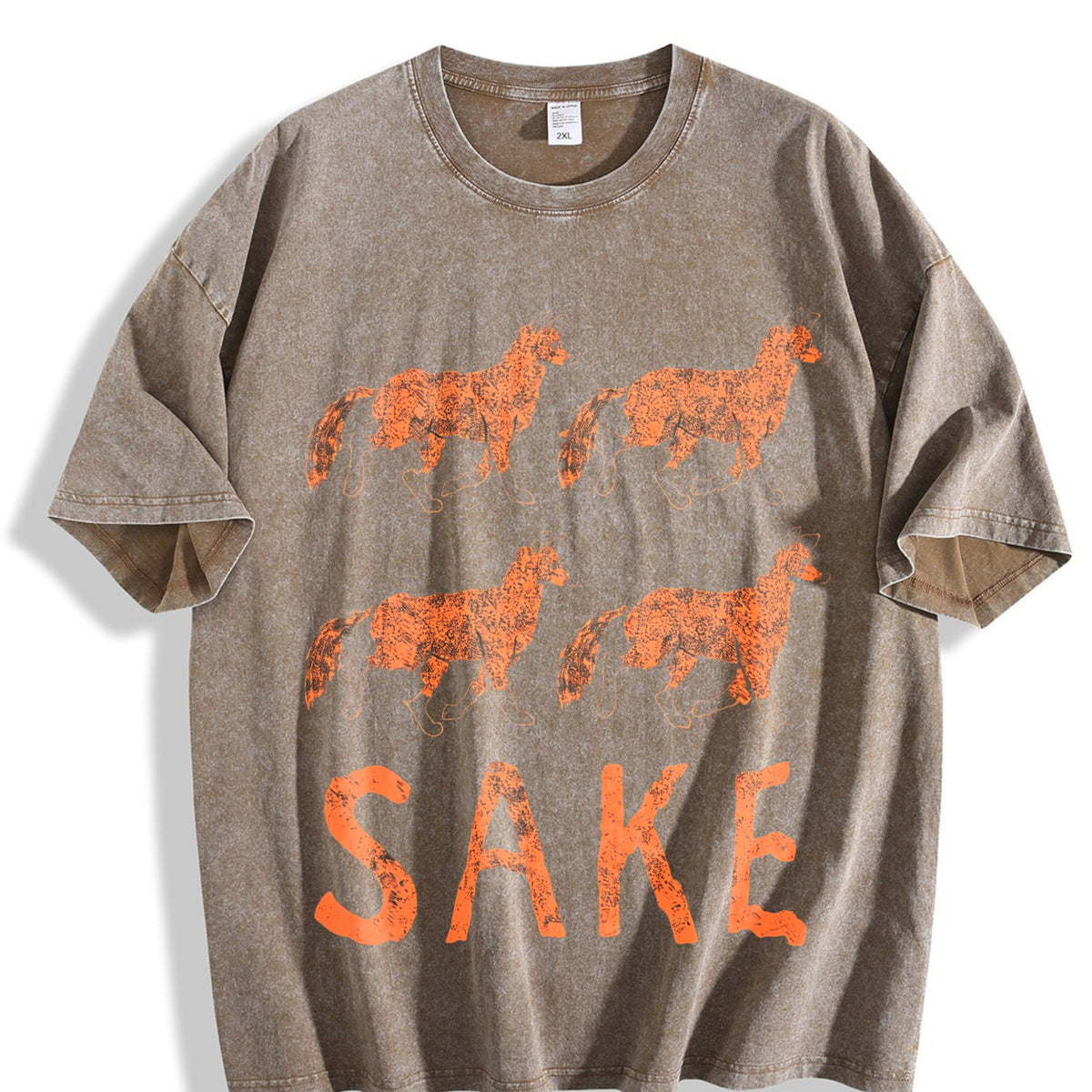 Four Fox Sake Funny Sarcastic Play On Words Text Vintage product image 3