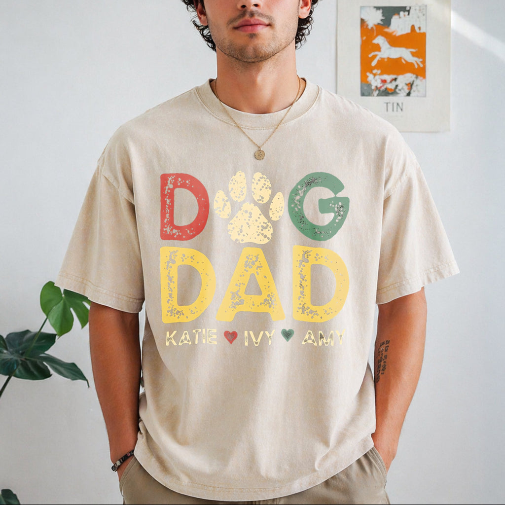 Dog Dad Vintage Washed T-Shirt product image 1