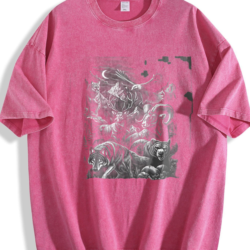 Wildlife Animals 90s Vintage Washed T-Shirt product image 7