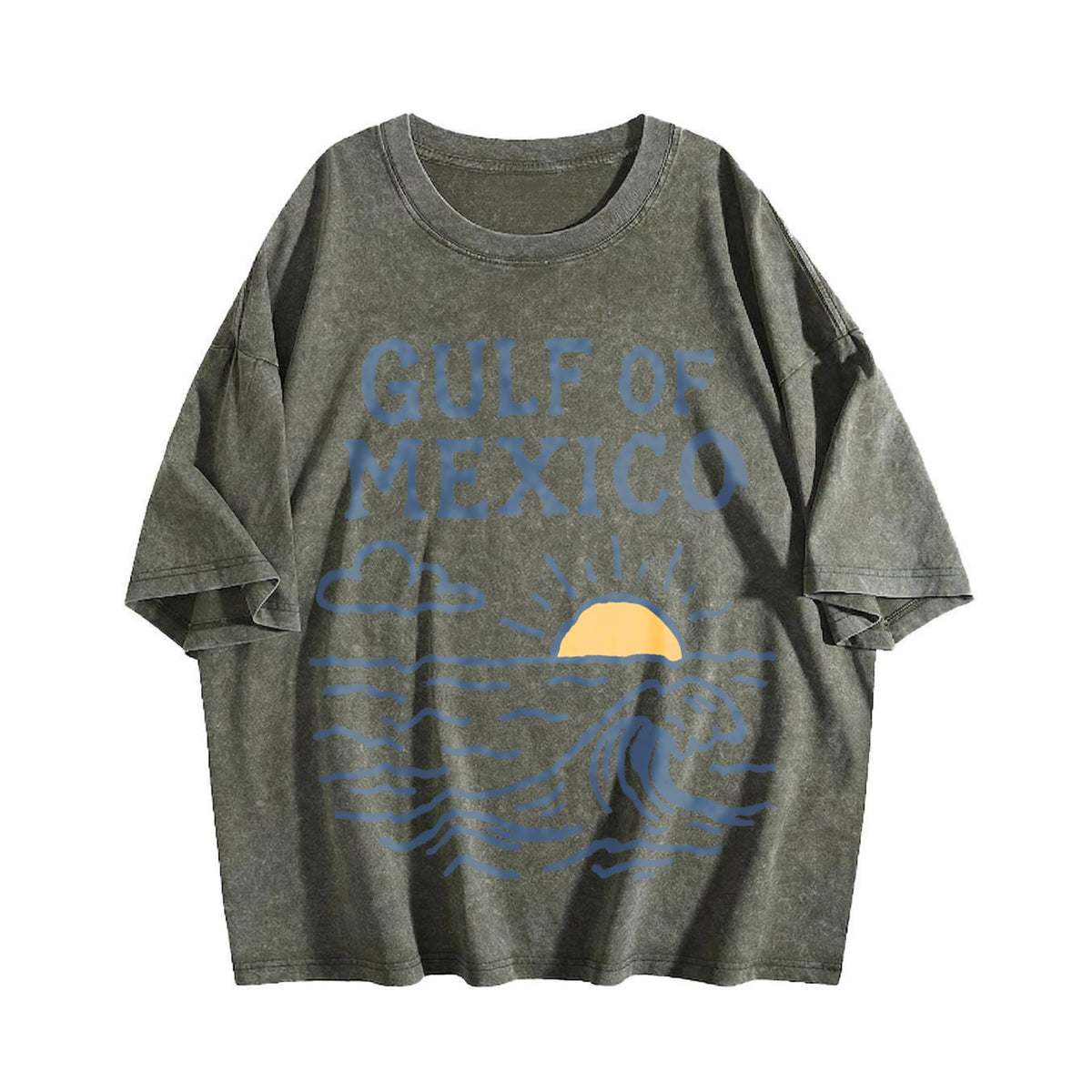 Gulf Of Mexico Sunset Waves Vintage Washed T-Shirt product image 4